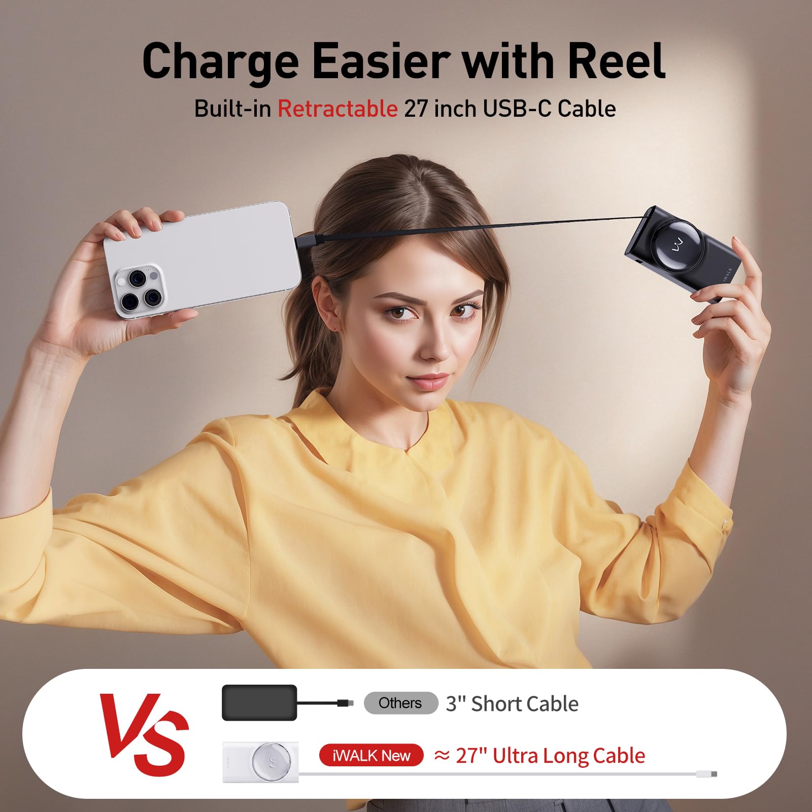 Foto 2 | Batería Externa Iwalk Linkpod Reel De 10.000 Mah Pd 30 W Para Iphone - Venta Internacional.