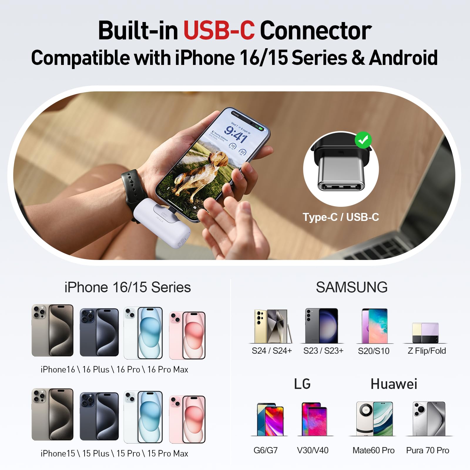 Foto 4 pulgar | Cargador Portátil Iwalk 5500 Mah 22,5 W De Carga Rápida Blanco - Venta Internacional.