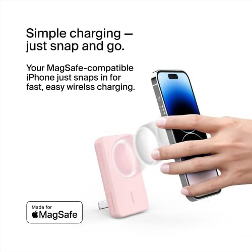 Foto 4 pulgar | Banco De Energía Inalámbrico Belkin Boostcharge 5k Con Magsafe Pink - Venta Internacional.