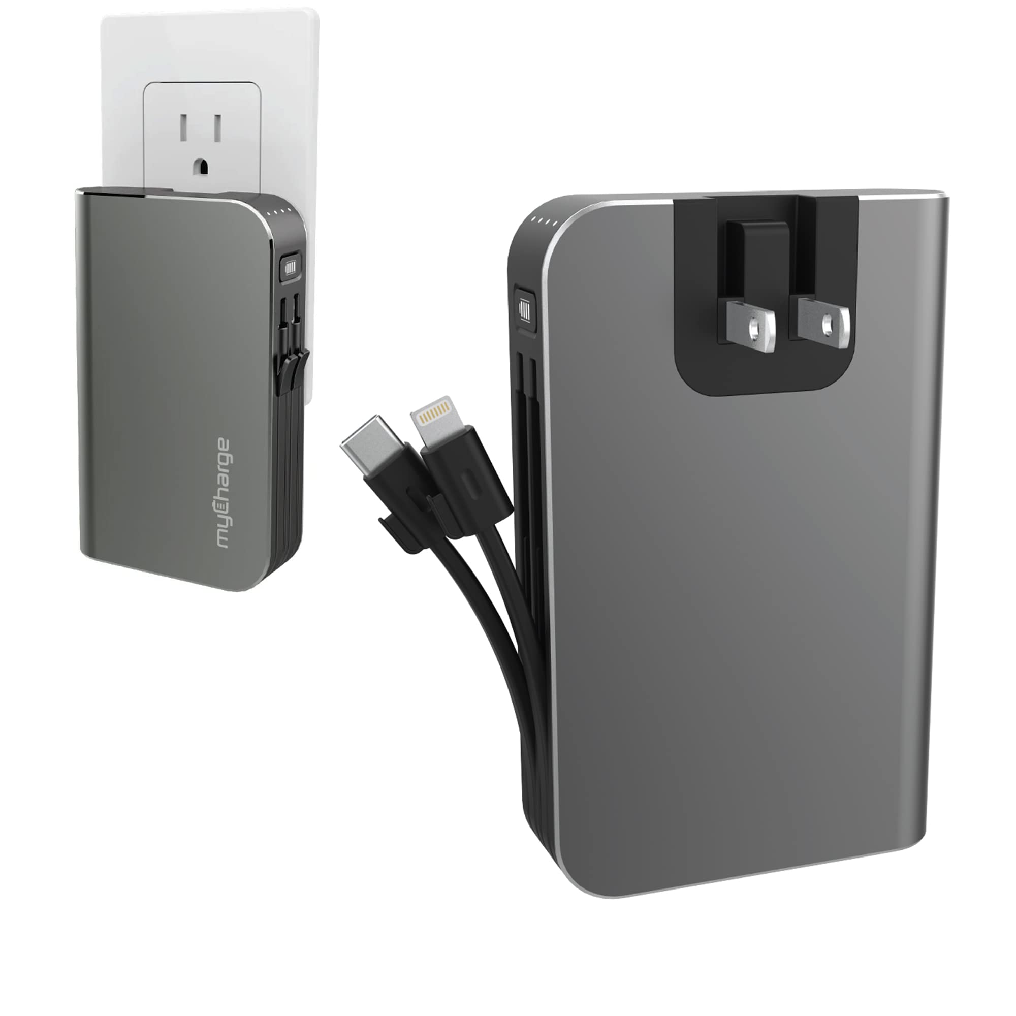Foto 2 pulgar | Cargador Portátil Mycharge Hub 10050 Mah Con Enchufe De Pared Y Cables - Venta Internacional