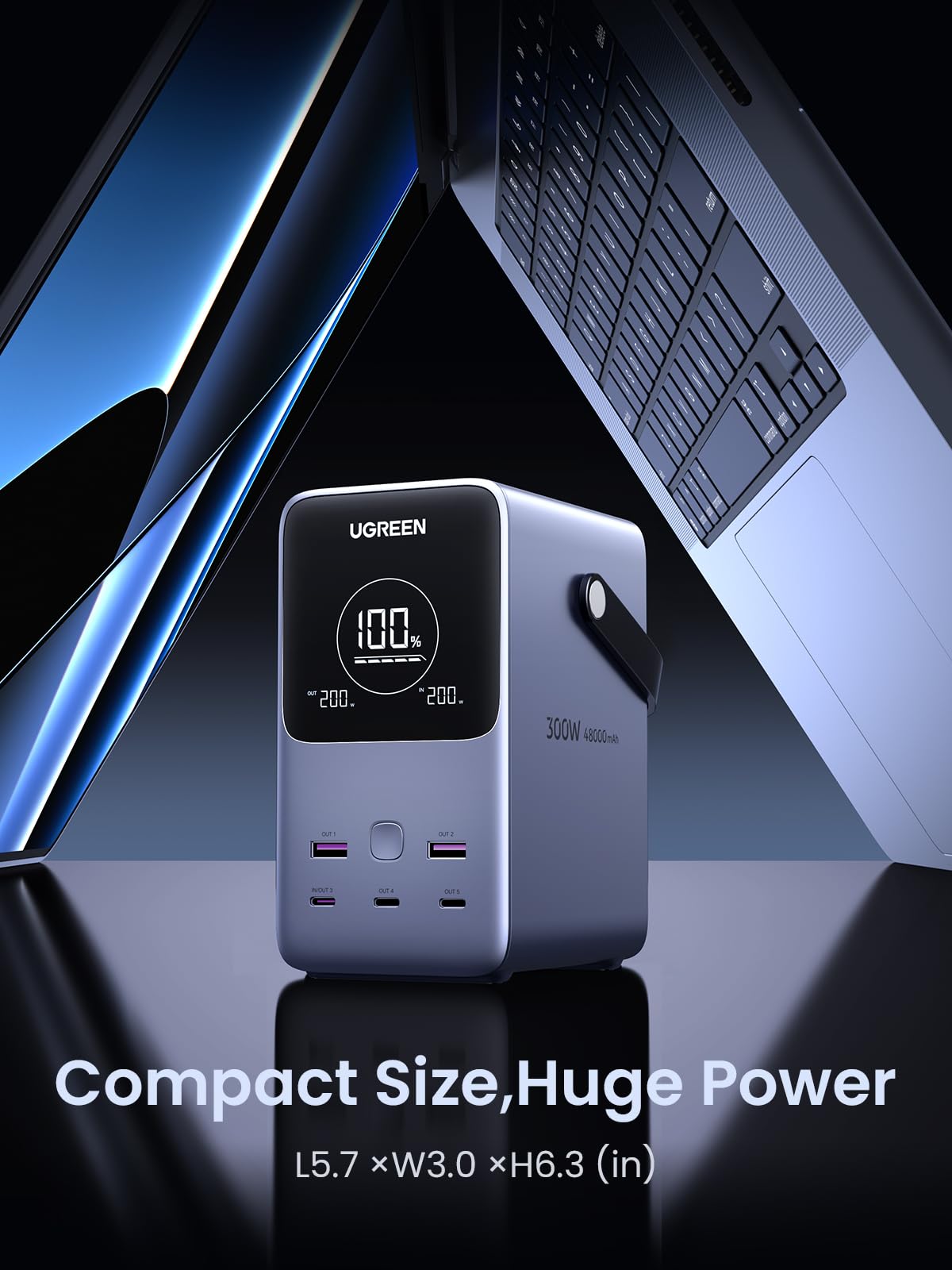 Foto 7 pulgar | Cargador Portátil Power Bank Ugreen 300w 48,000mah con Pantalla - Venta Internacional