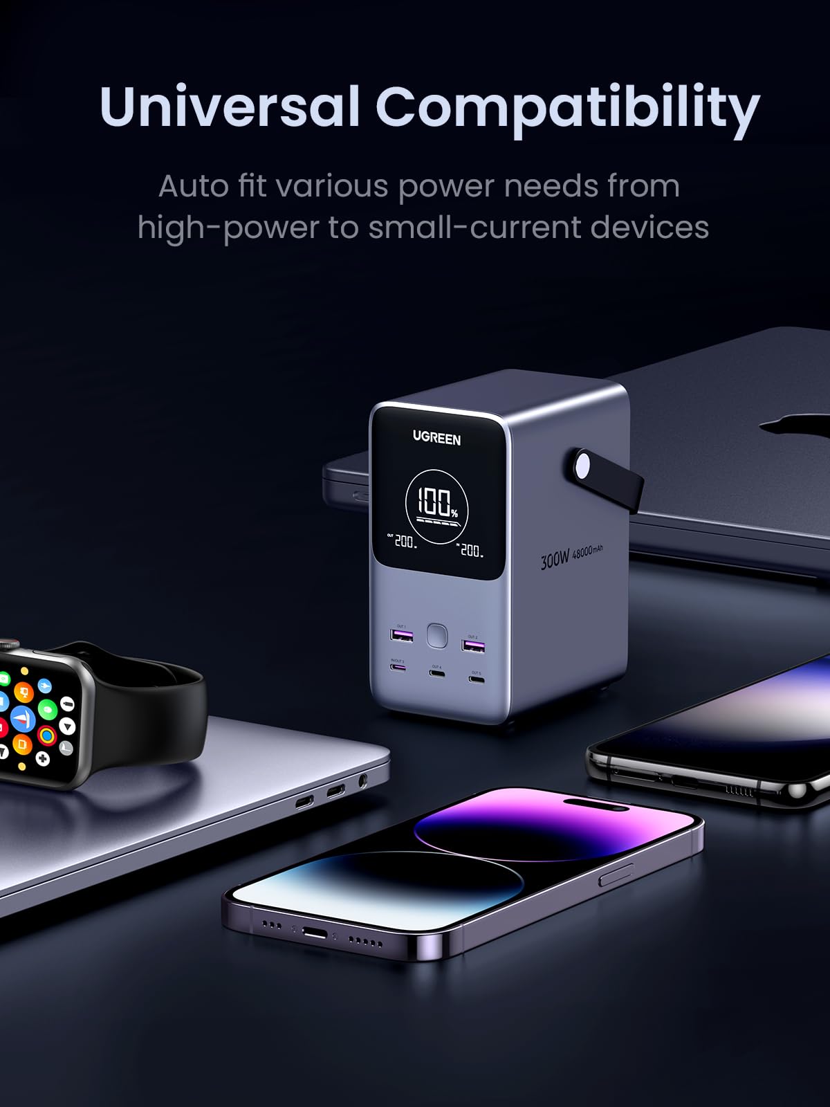 Foto 8 pulgar | Cargador Portátil Power Bank Ugreen 300w 48,000mah con Pantalla - Venta Internacional