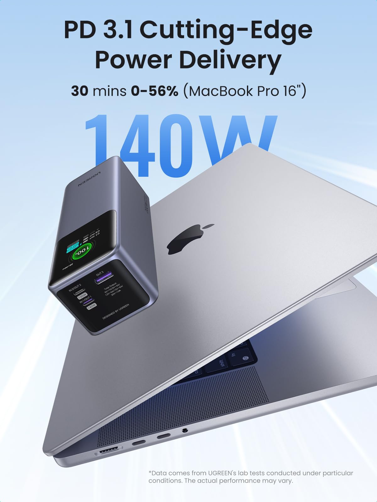 Foto 2 | Batería Externa Ugreen Nexode 25000 Mah 200 W Con Carga Rápida 3.1 Pd - Venta Internacional.