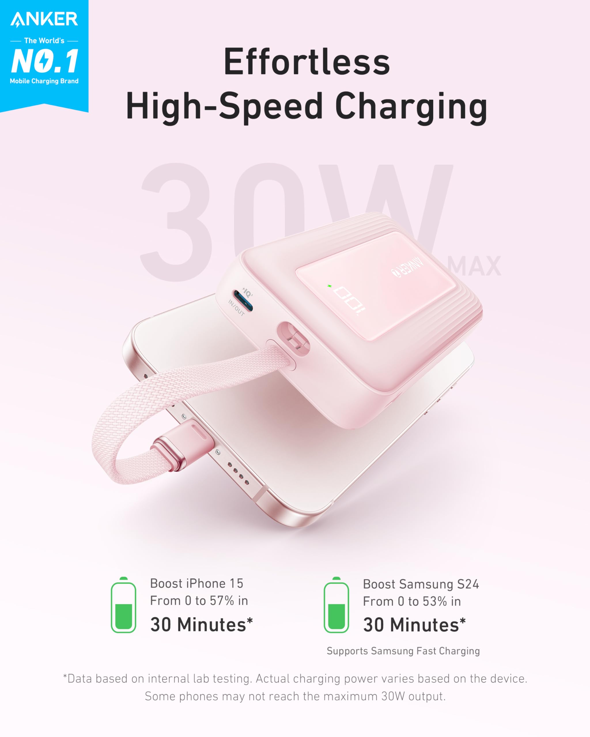Foto 3 pulgar | Power Bank Anker Zolo De 10 000 Mah Y 30 W Con Cable Usb-c Para Iphone - Venta Internacional.