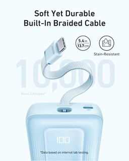 Foto 3 | Power Bank Anker Zolo De 10 000 Mah Y 30 W Con Cable Usb-c Para Iphone - Venta Internacional.