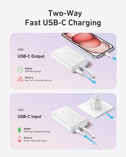 Foto 5 | Power Bank Anker Zolo De 10 000 Mah Y 30 W Con Cable Usb-c Para Iphone - Venta Internacional.