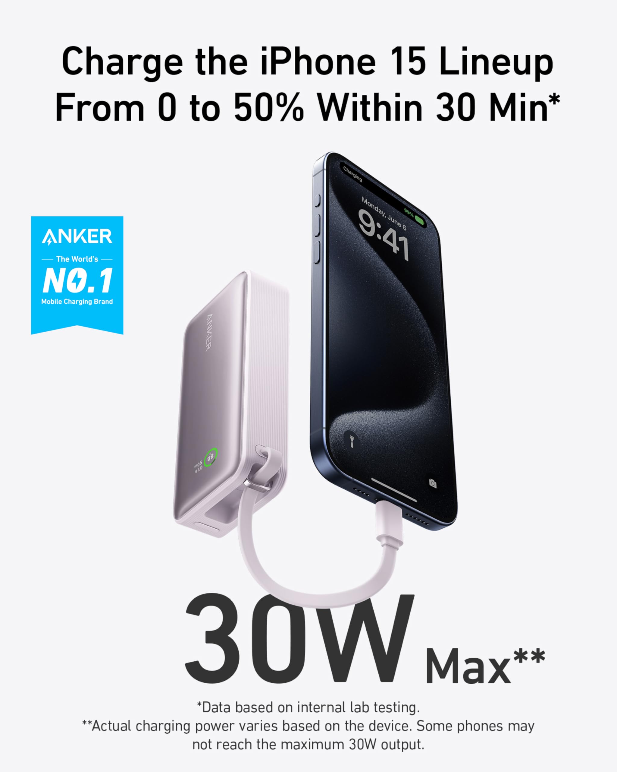 Foto 3 pulgar | Power Bank Anker Nano De 10 000 Mah Y 30 W Con Cable Usb-c Para Iphone - Venta Internacional.