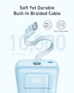 Foto 3 | Power Bank Anker Zolo De 10 000 Mah Y 30 W Con Cable Usb-c Para Iphone - Venta Internacional.
