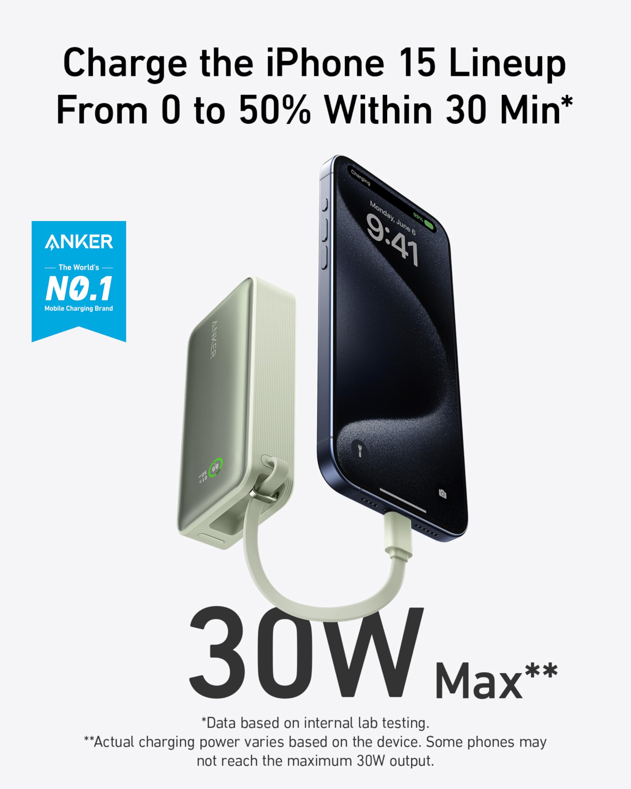 Foto 3 pulgar | Power Bank Anker Nano De 10 000 Mah Y 30 W Con Cable Usb-c Para Iphone - Venta Internacional.