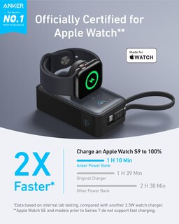 Foto 2 | Batería Externa Anker Maggo De 10.000 Mah Con Cable Usb-c Para Apple Watch - Venta Internacional.