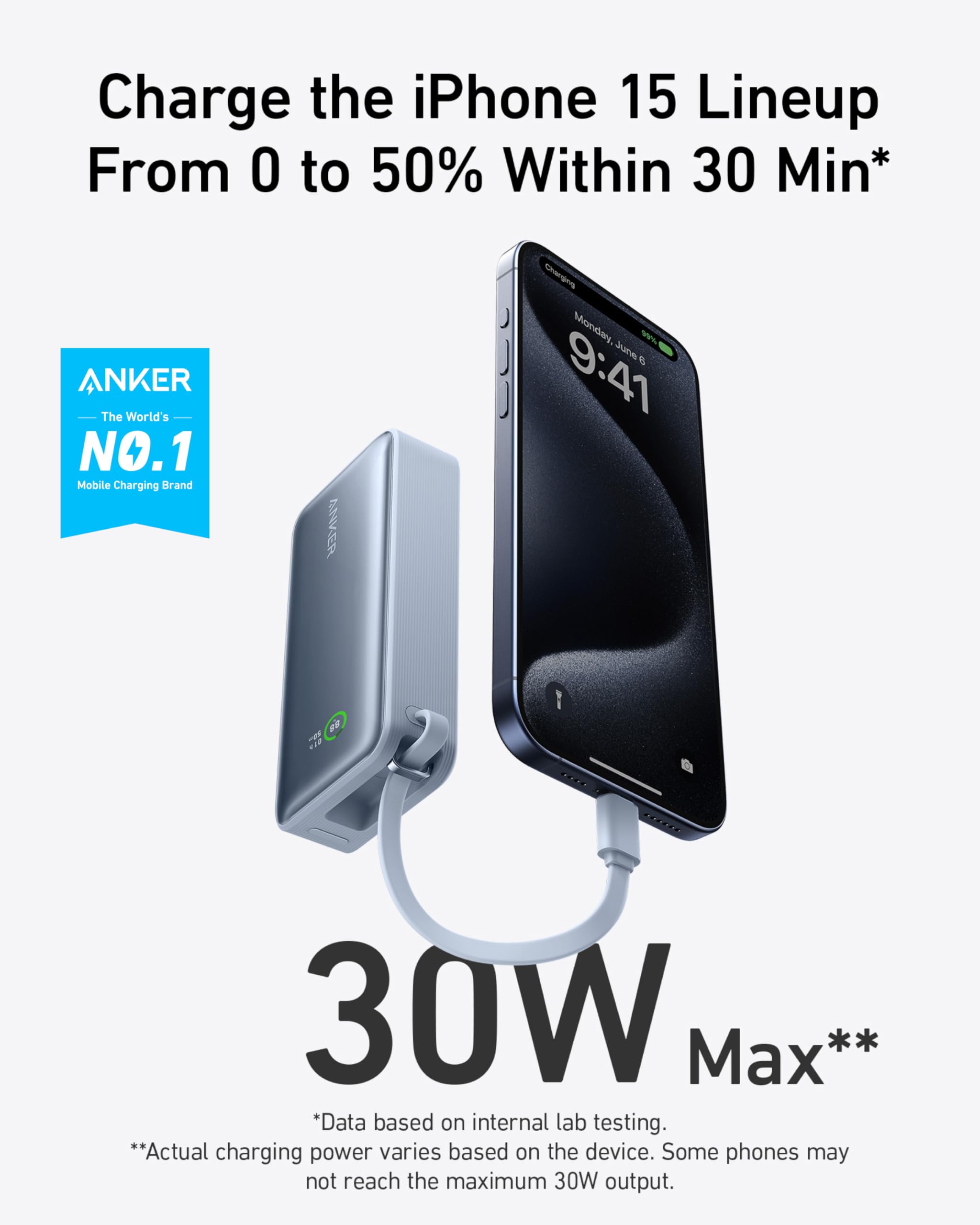 Foto 3 pulgar | Power Bank Anker Nano De 10 000 Mah Y 30 W Con Cable Usb-c Para Iphone - Venta Internacional.