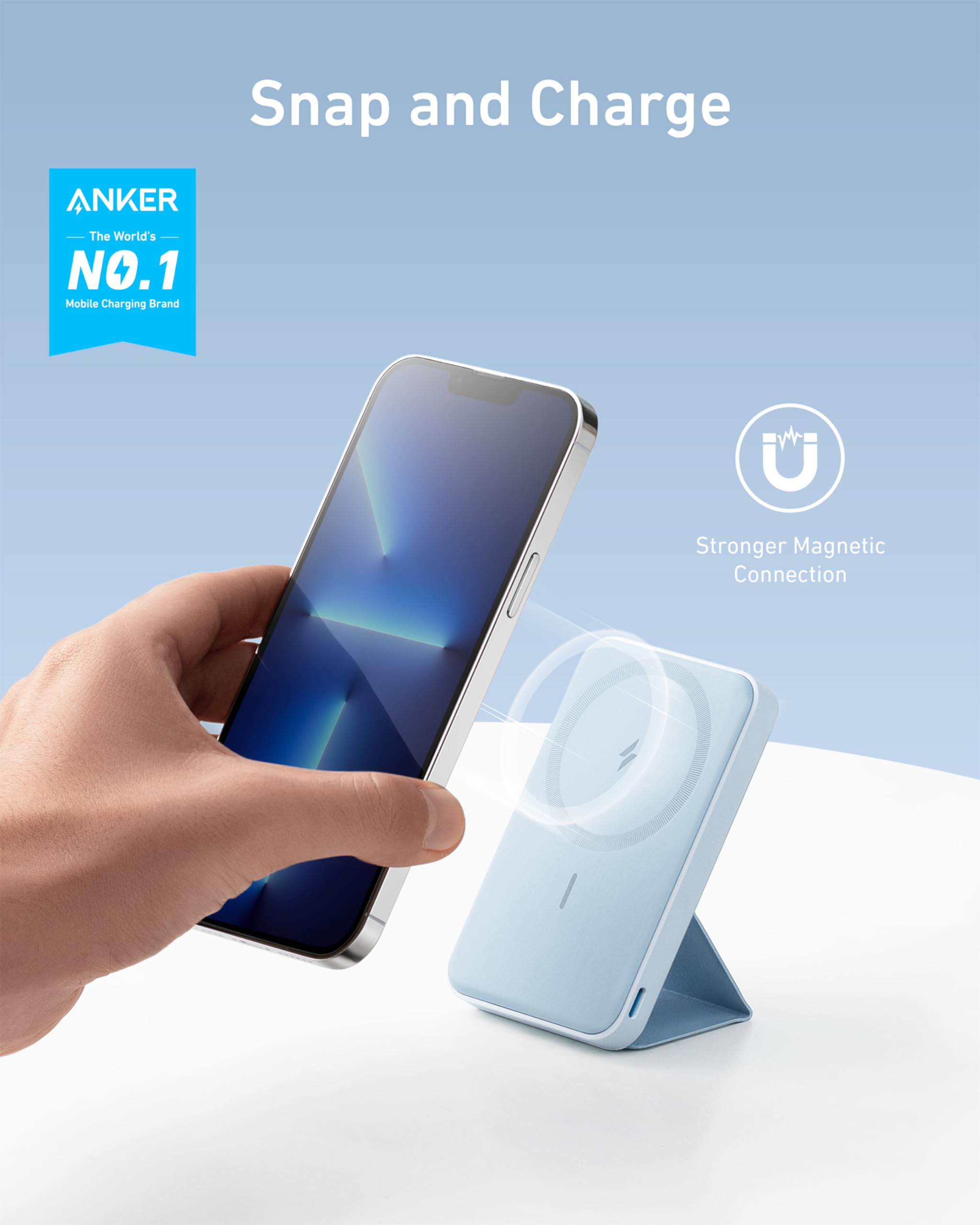 Foto 3 pulgar | Cargador Portátil Anker 622 Con Batería Magnética De 5000 Mah, Color Azul - Venta Internacional.