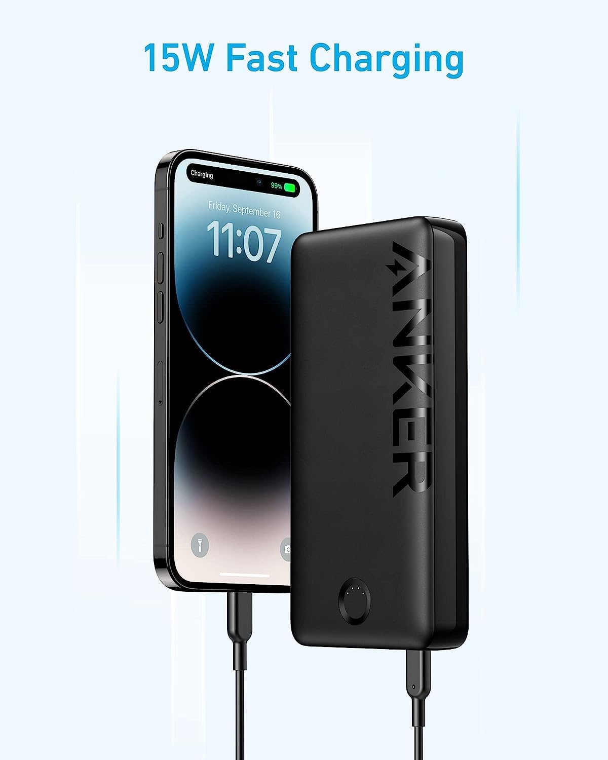 Foto 5 pulgar | Cargador Portátil Anker Power Bank De 20.000 Mah, 15 W, 2 Puertos, Negro - Venta Internacional.