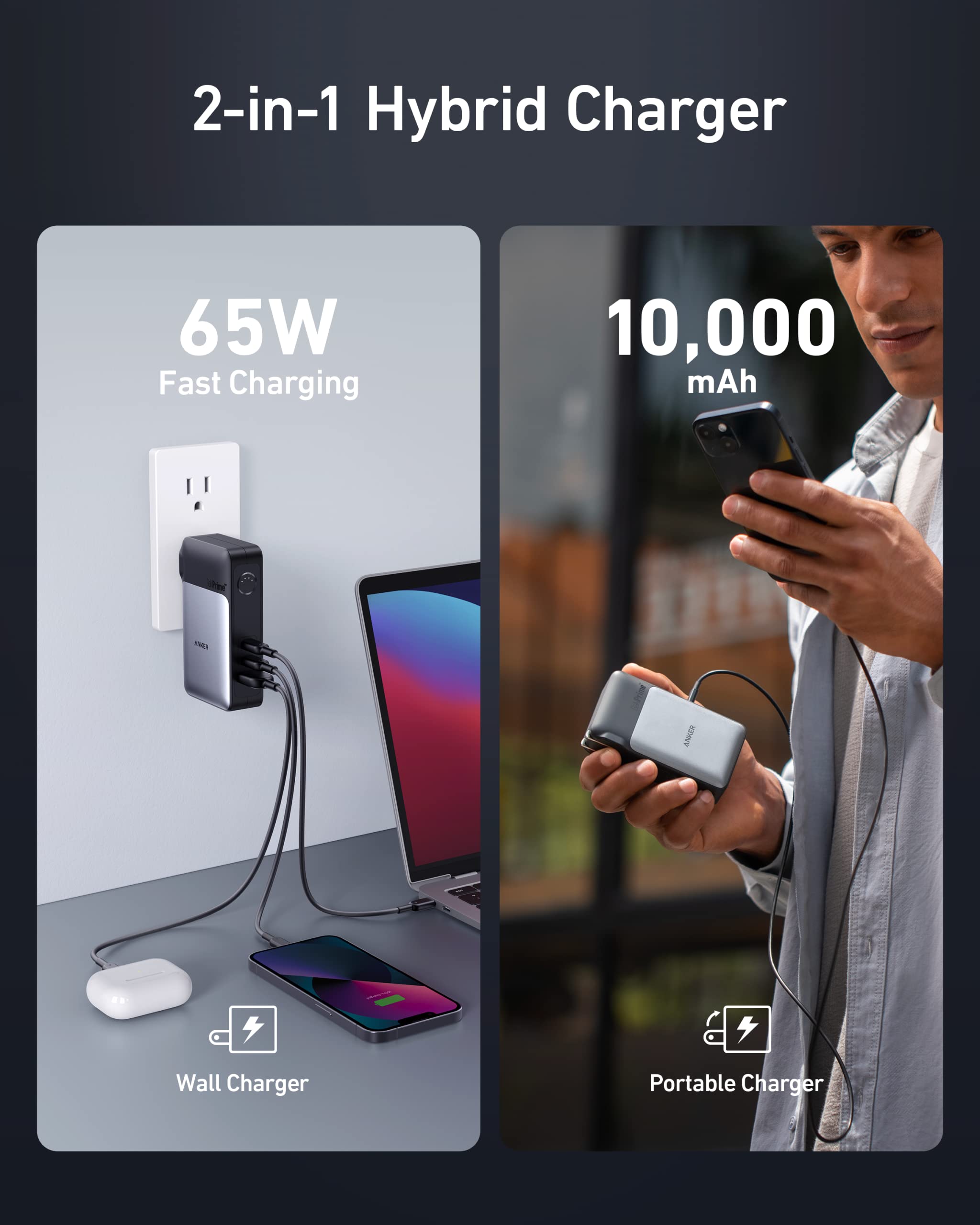 Foto 4 pulgar | Power Bank Anker Ganprime Usb-c De 10.000 Mah Y 30 W Con Cargador De 65 W - Venta Internacional.