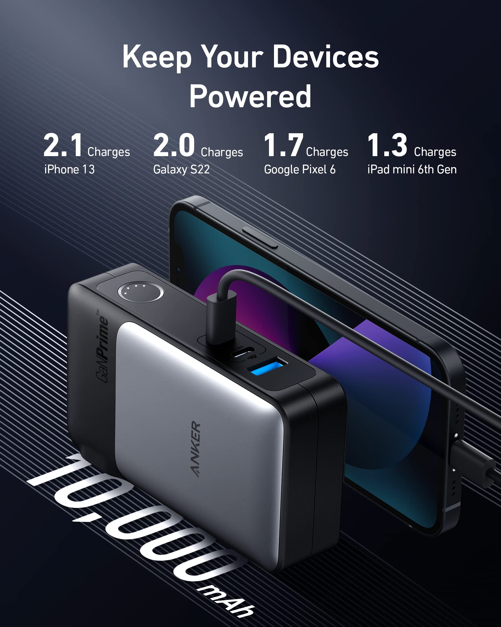 Foto 5 pulgar | Power Bank Anker Ganprime Usb-c De 10.000 Mah Y 30 W Con Cargador De 65 W - Venta Internacional.
