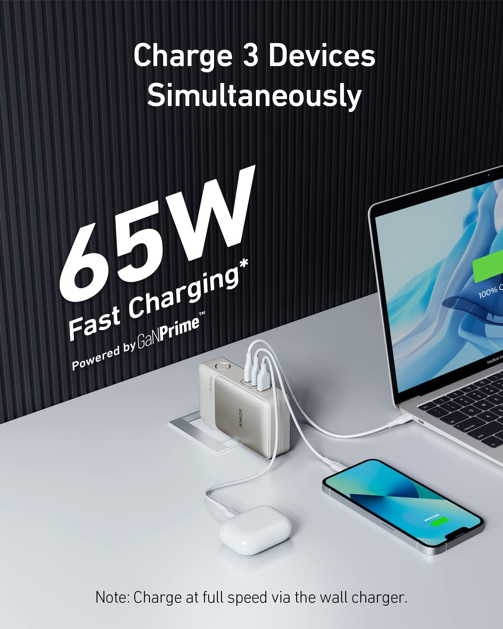 Foto 3 pulgar | Power Bank Anker Ganprime Usb-c De 10.000 Mah Y 30 W Con Cargador De Pared De 65 W - Venta Internacional.