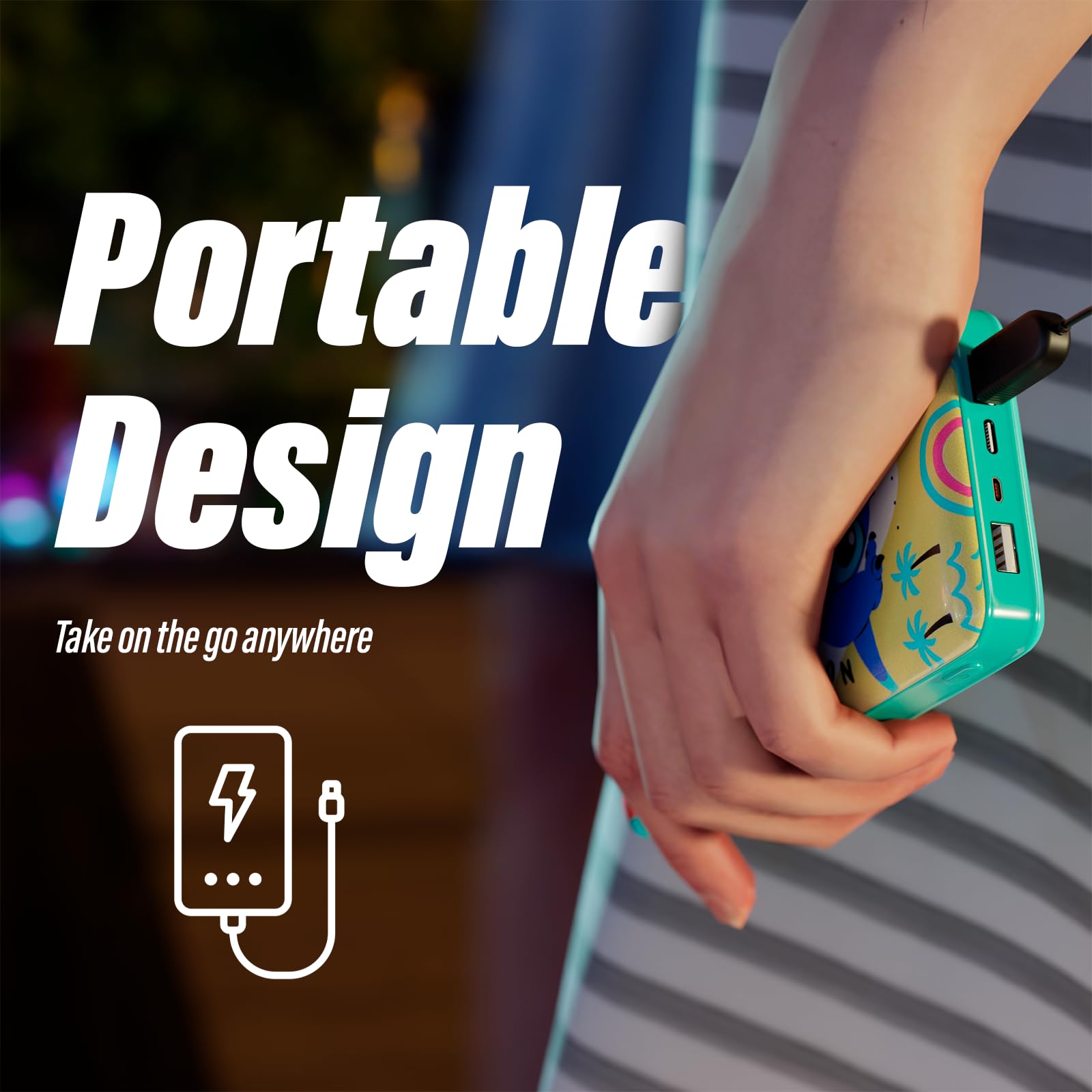 Foto 5 pulgar | Power Bank Disney Lilo And Stitch Con Puerto Usb-a/c De 10.000 Mah - Venta Internacional.