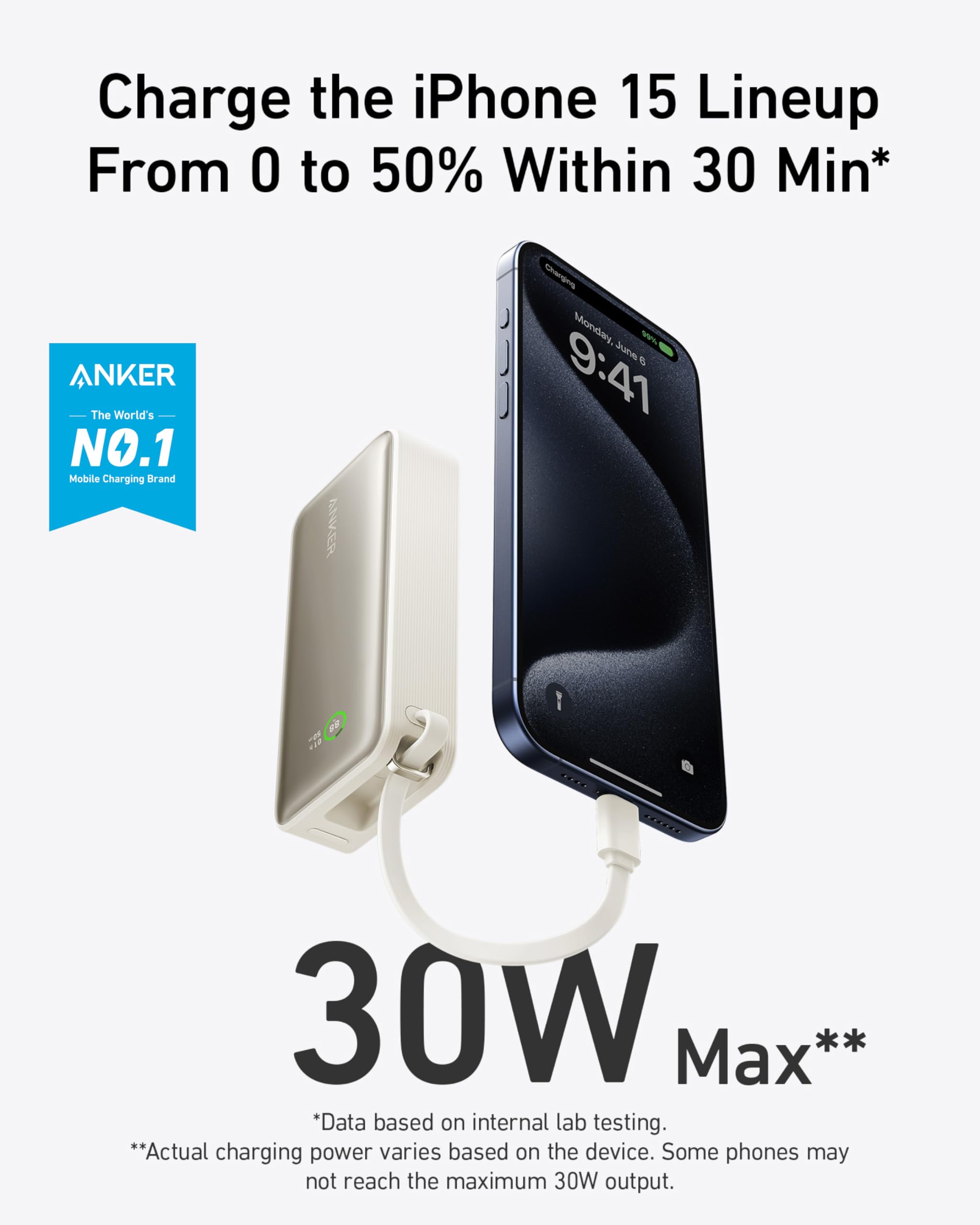 Foto 3 pulgar | Power Bank Anker Nano De 10 000 Mah Y 30 W Con Cable Usb-c Para Iphone - Venta Internacional.