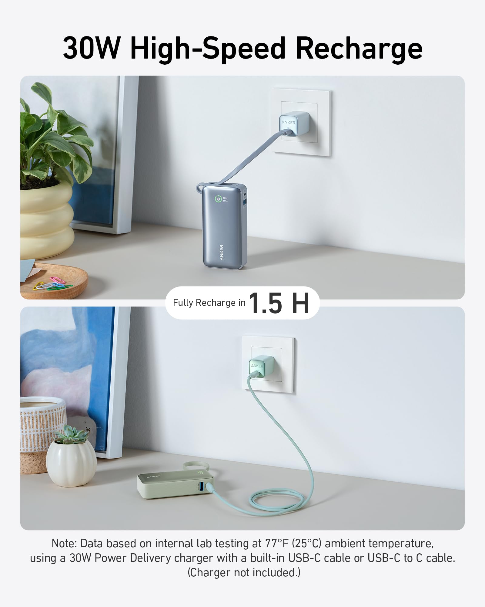 Foto 6 pulgar | Power Bank Anker Nano De 10 000 Mah Y 30 W Con Cable Usb-c Para Iphone - Venta Internacional.