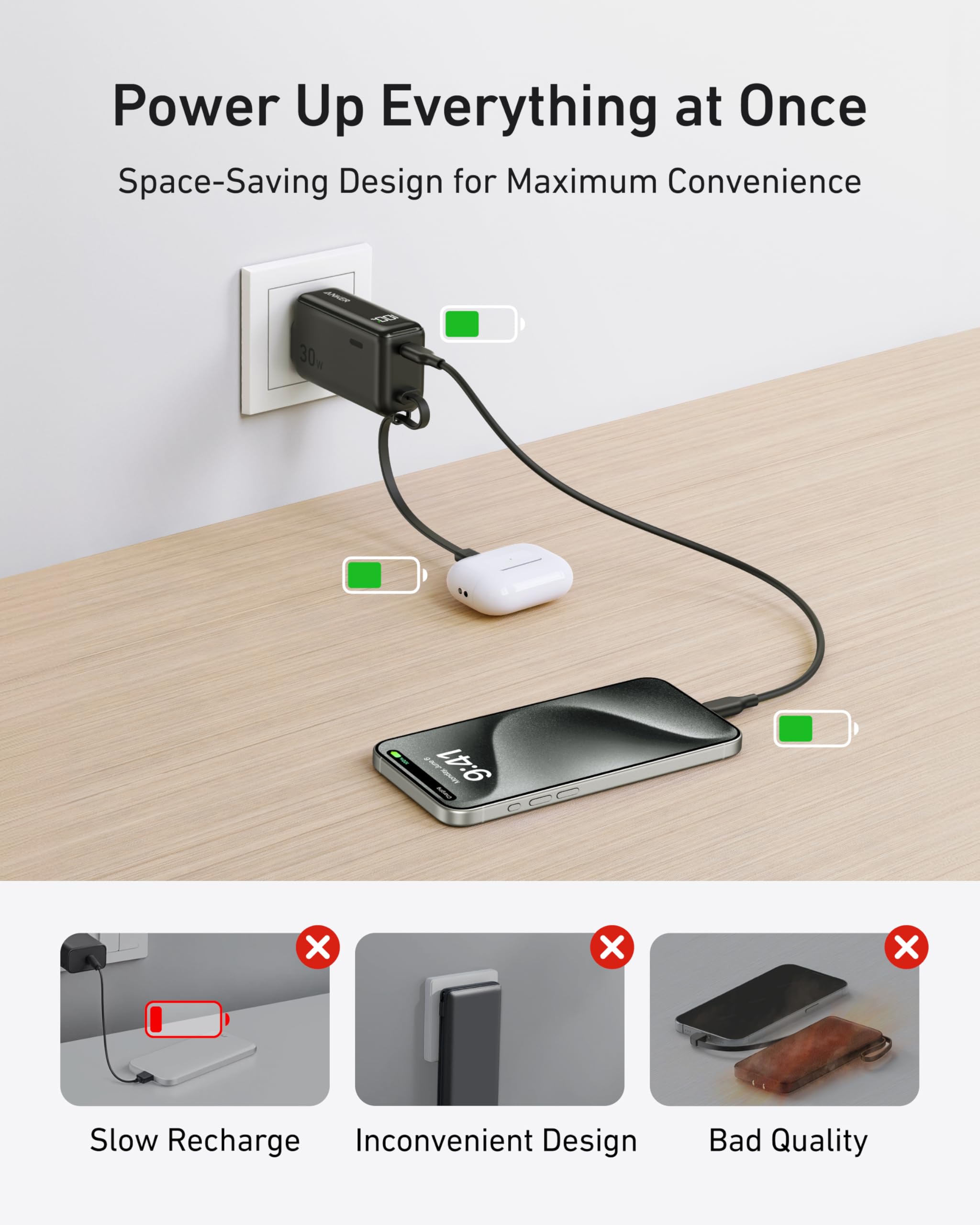 Foto 6 pulgar | Power Bank Anker 10.000 Mah Con Cable Lightning De 30 W Para iPhone - Venta Internacional