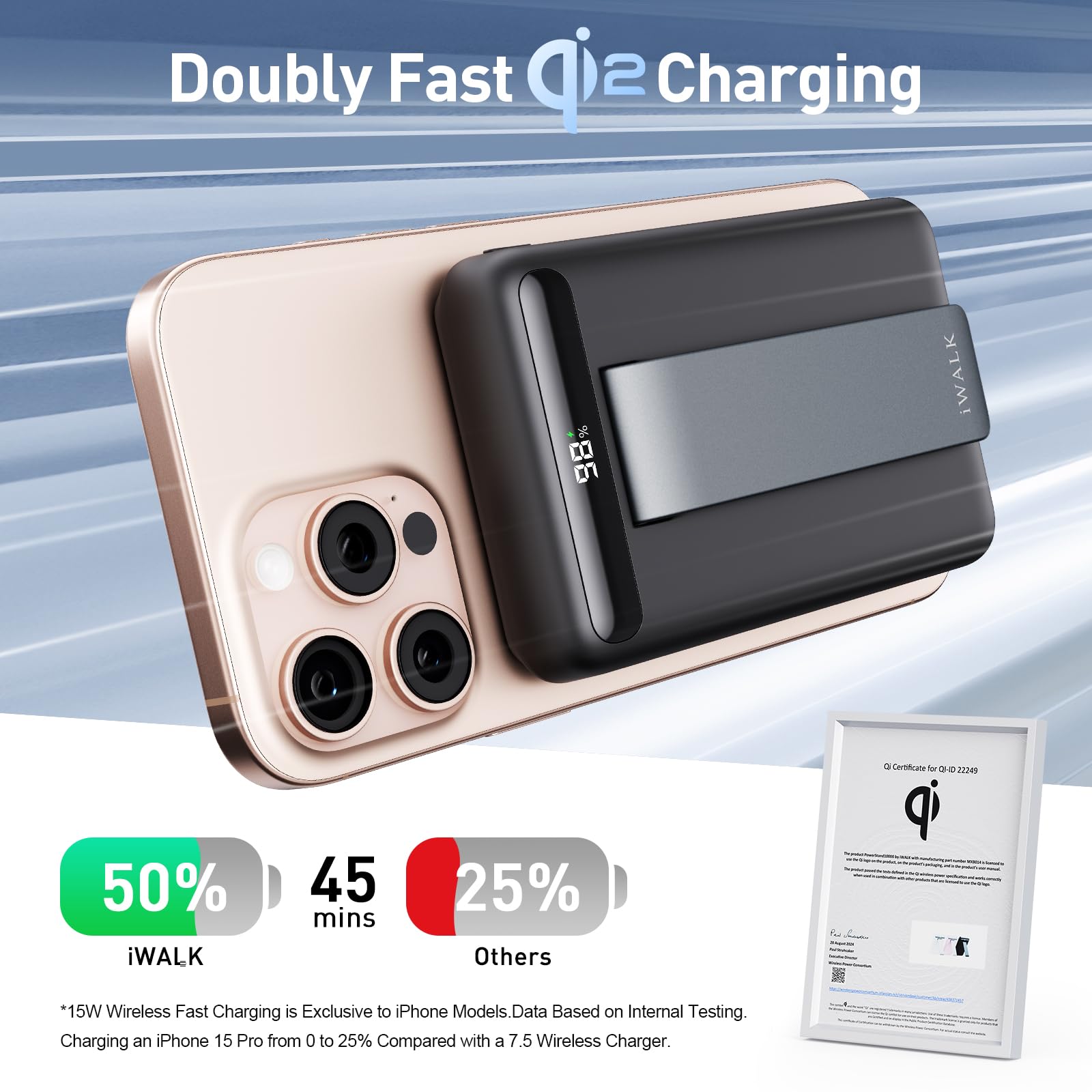 Foto 3 pulgar | Power Bank Iwalk Magnetic De 10000 Mah Con Carga Inalámbrica De 15 W - Venta Internacional.