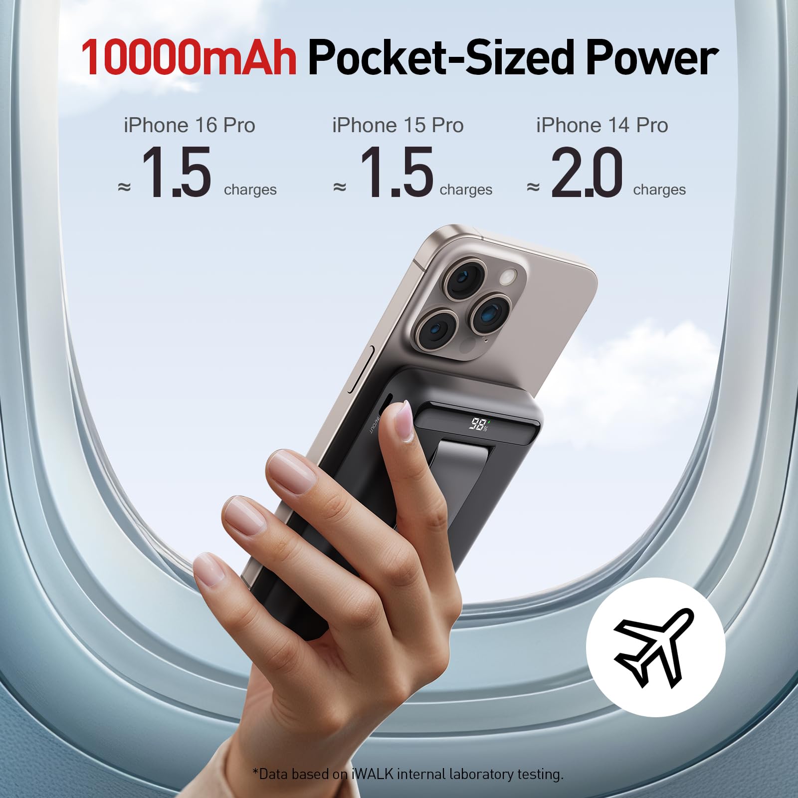 Foto 5 pulgar | Power Bank Iwalk Magnetic De 10000 Mah Con Carga Inalámbrica De 15 W - Venta Internacional.