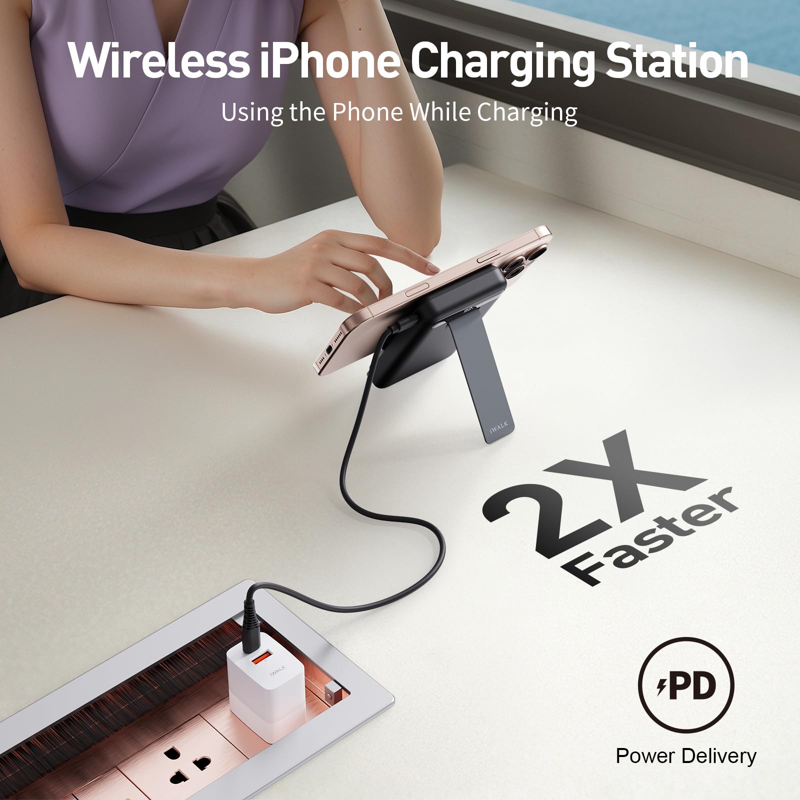 Foto 6 pulgar | Power Bank Iwalk Magnetic De 10000 Mah Con Carga Inalámbrica De 15 W - Venta Internacional.