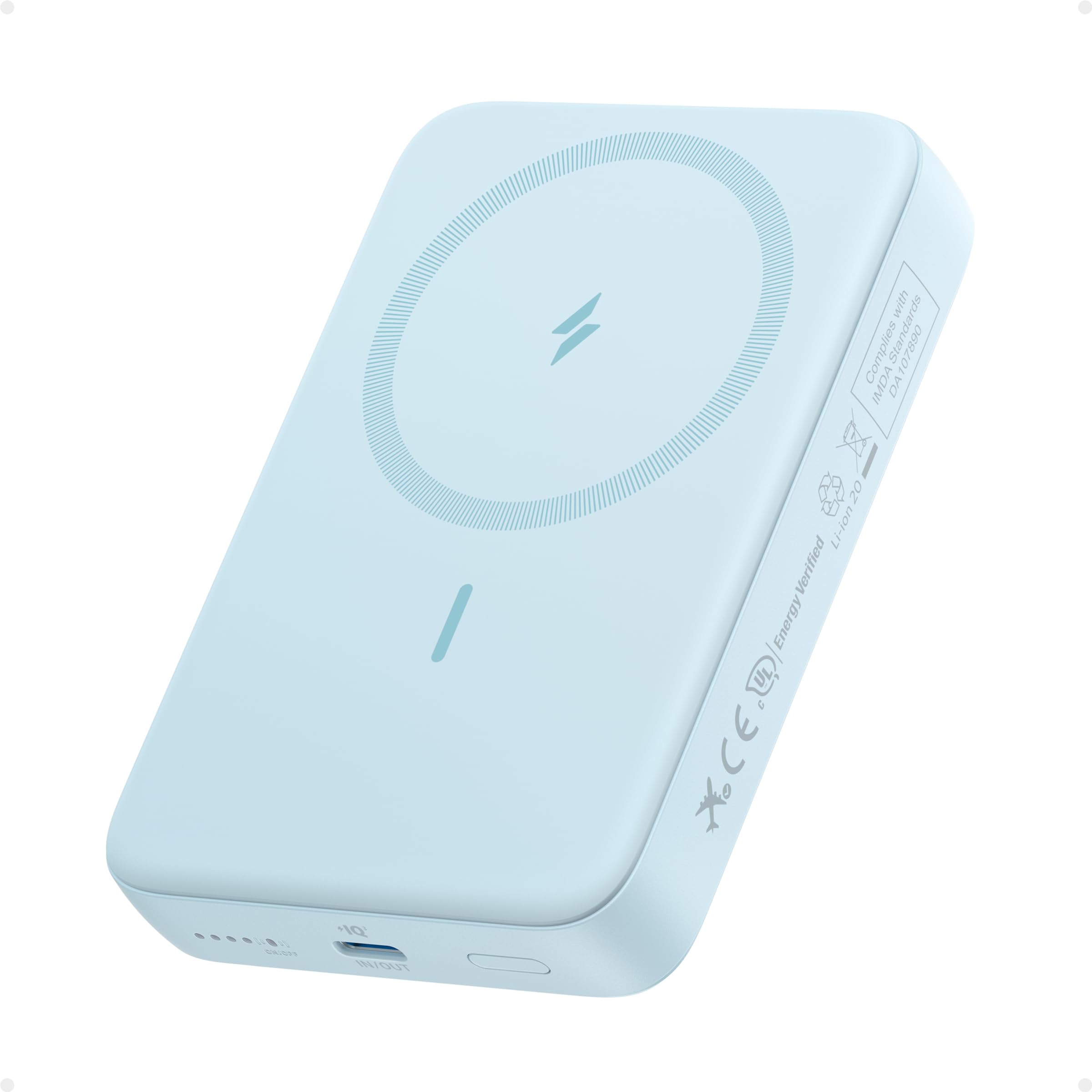 Cargador Inalámbrico Power Bank Anker Zolo Magnetic De 10.000 Mah Y 30 W - Venta Internacional.