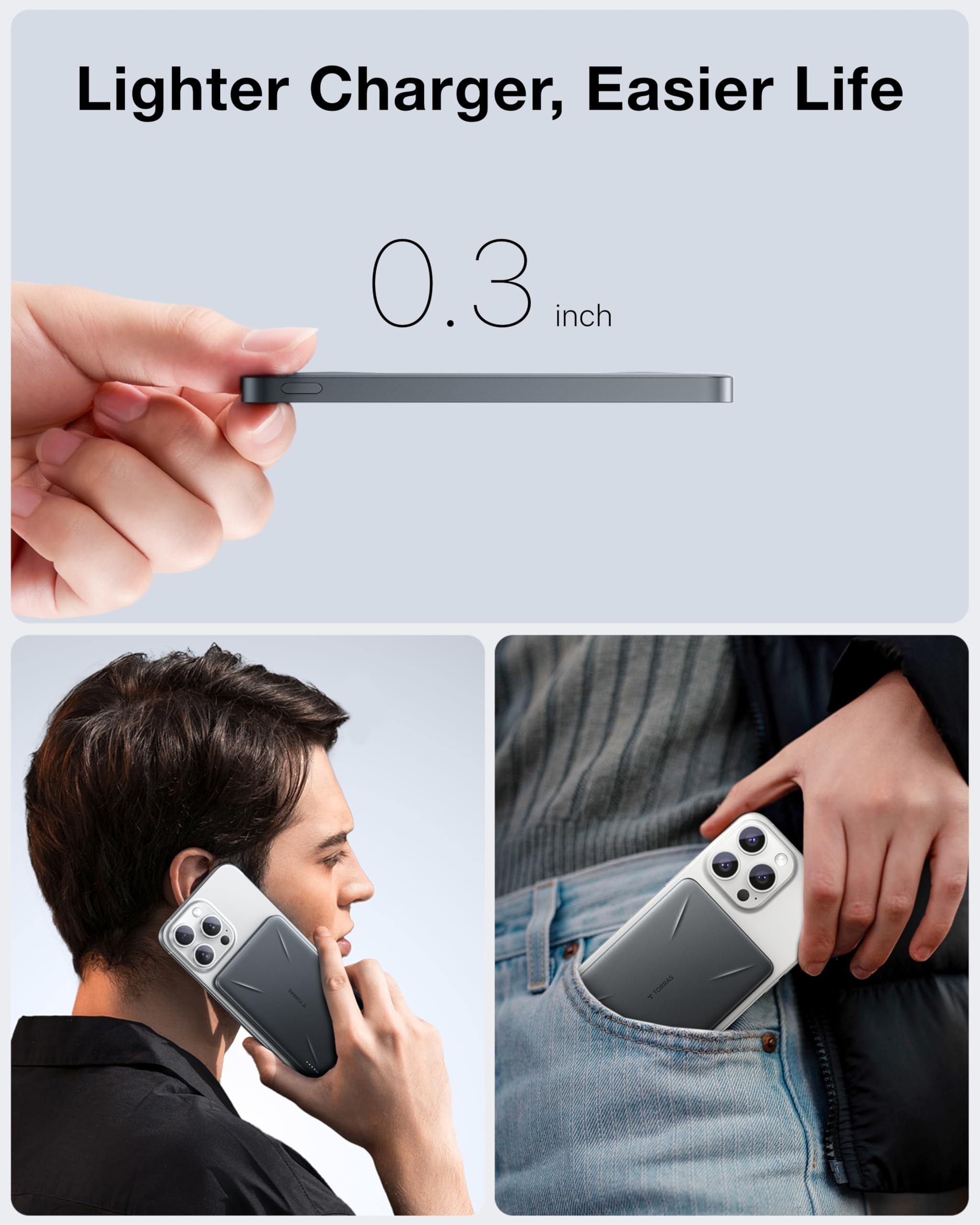 Foto 4 pulgar | Cargador Portátil Torras Slatemag De 5.000 Mah Para Iphone - Venta Internacional.