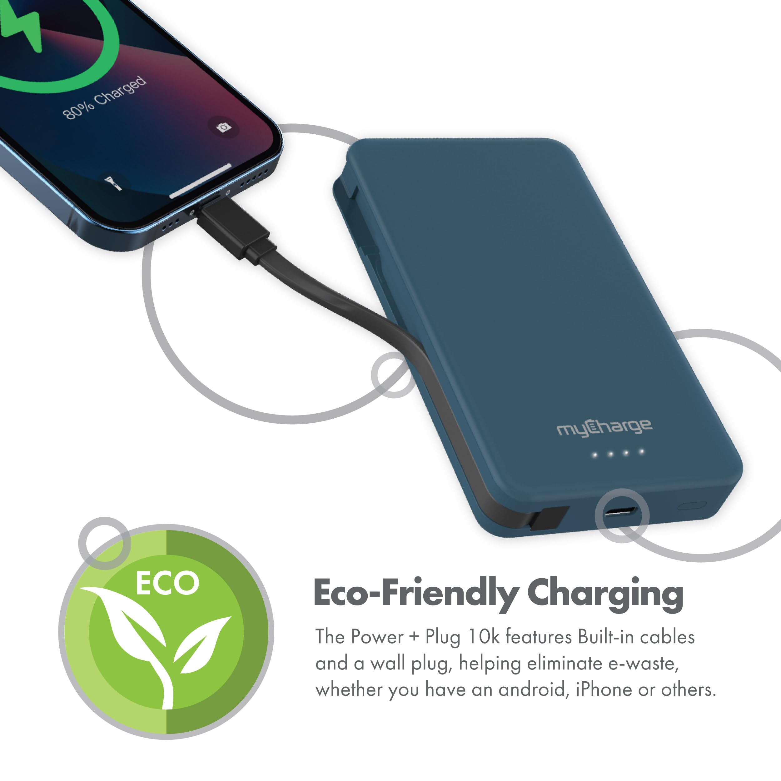 Foto 7 pulgar | Cargador Portátil Mycharge Power + Plug Usb-c De 10.000 Mah - Venta Internacional.