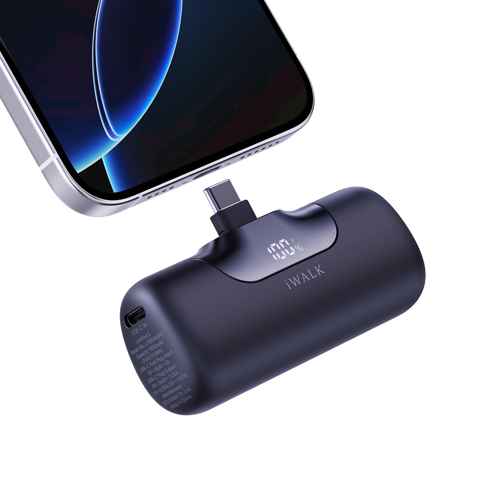 Cargador Portátil Iwalk 5500 Mah 22,5 W De Carga Rápida Usb-c - Venta Internacional.