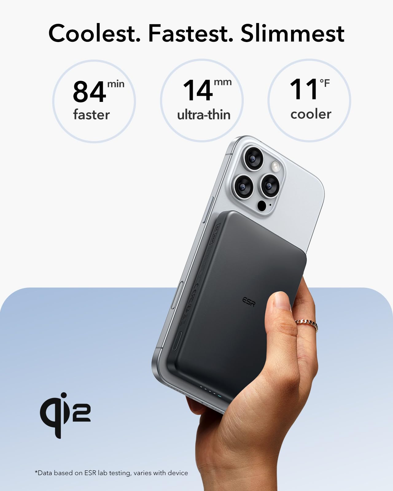 Foto 3 pulgar | Paquete De Baterías Esr Qi2 Certificado Magsafe 5000 Mah 15 W Negro - Venta Internacional.