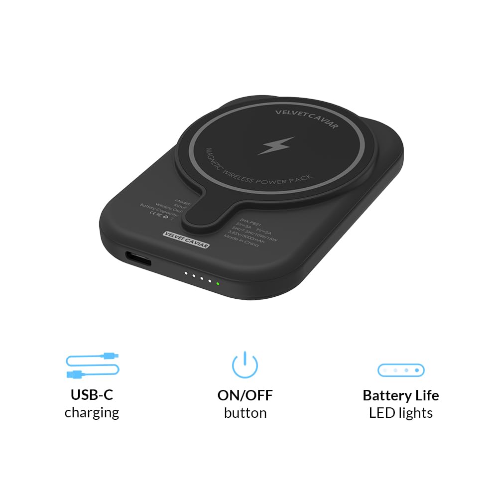 Foto 4 | Paquete De Baterías Velvet Caviar Compatible Con Magsafe 5000 Mah - Venta Internacional.