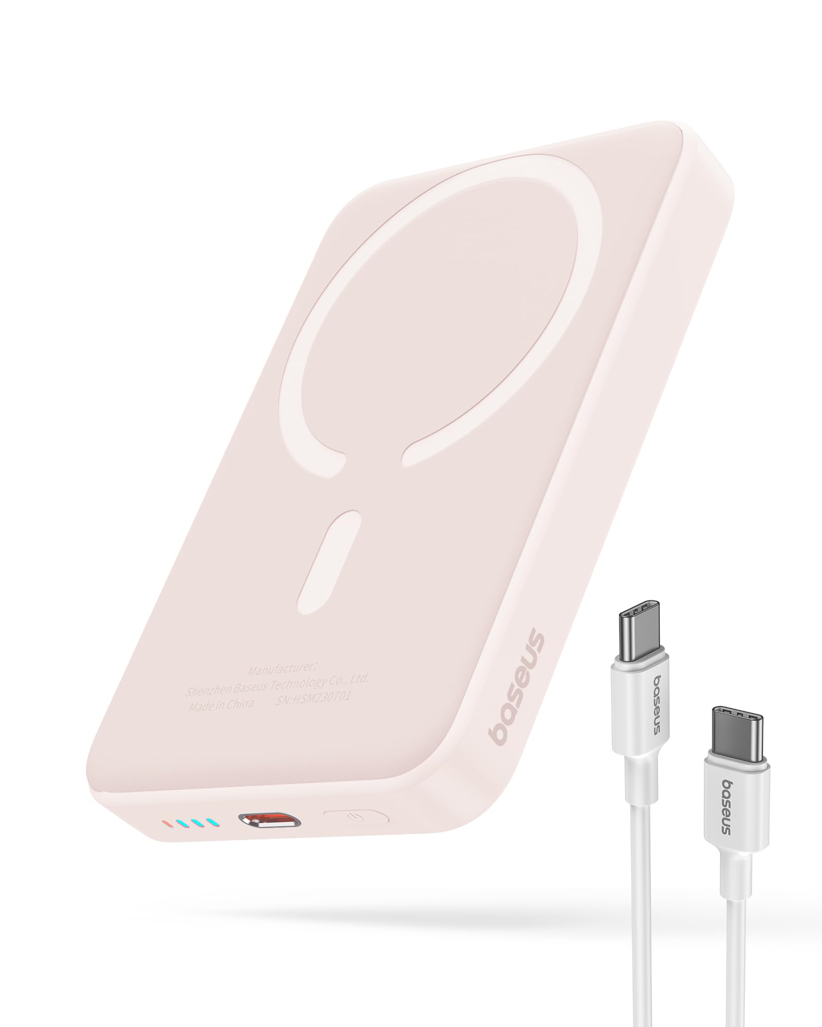 Foto 2 pulgar | Cargador Portátil Baseus Inalámbrico Magsafe De 10000 Mah, Color Rosa - Venta Internacional.