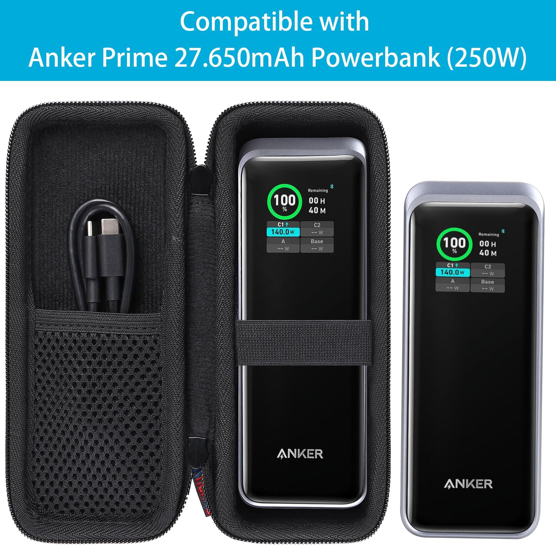 Foto 6 pulgar | Funda De Viaje Para Anker Prime Power Bank 27650 Mah 250 W De Khanka - Venta Internacional.