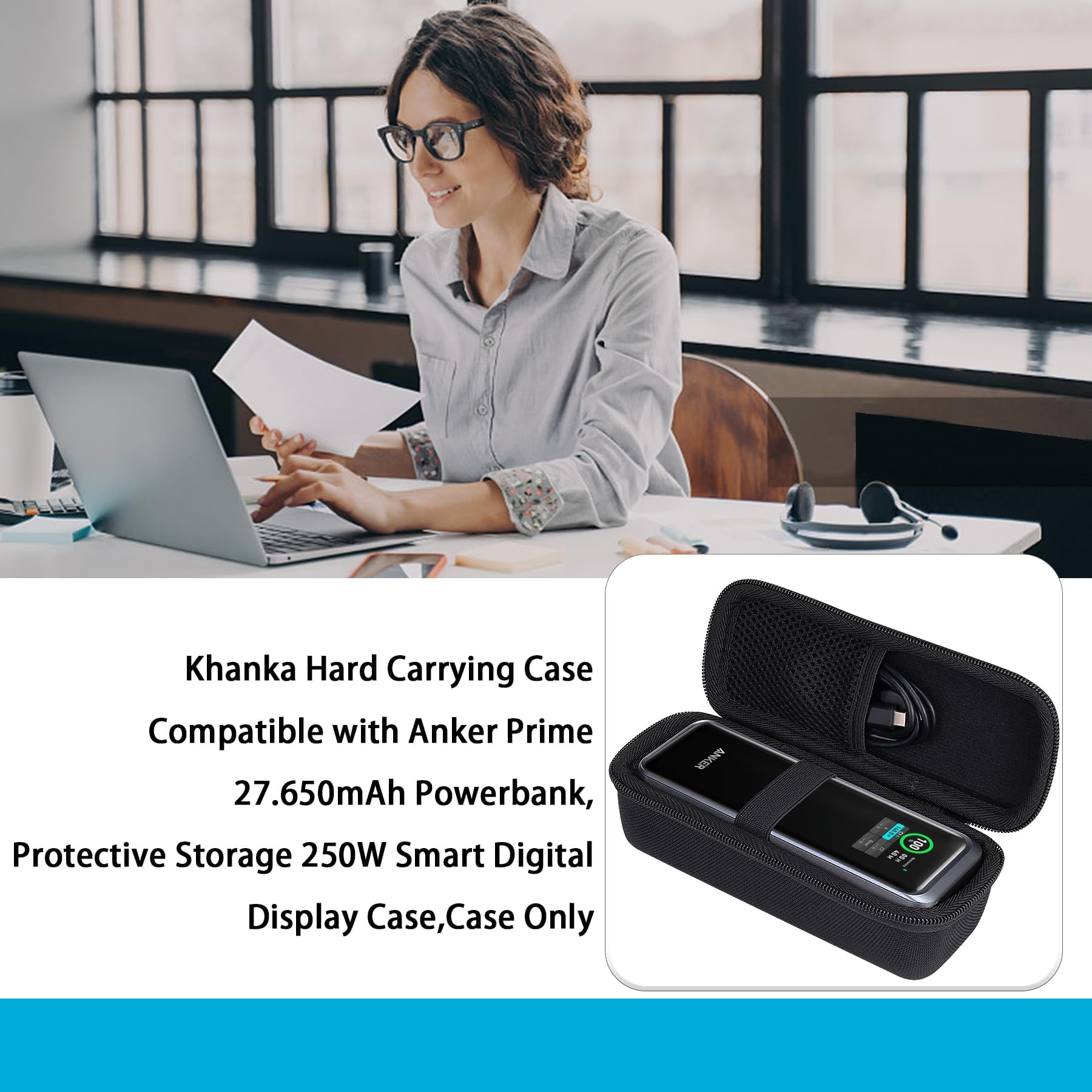 Foto 7 pulgar | Funda De Viaje Para Anker Prime Power Bank 27650 Mah 250 W De Khanka - Venta Internacional.