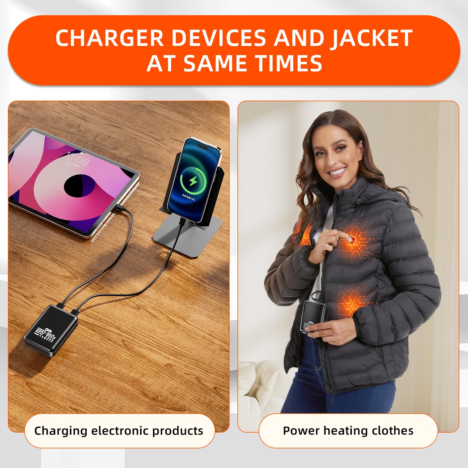 Foto 7 pulgar | Power Bank Qtree Intelligence, 10000 Mah, 5 V, 2,4 A X2, Para Ropa Con Calefacción - Venta Internacional.