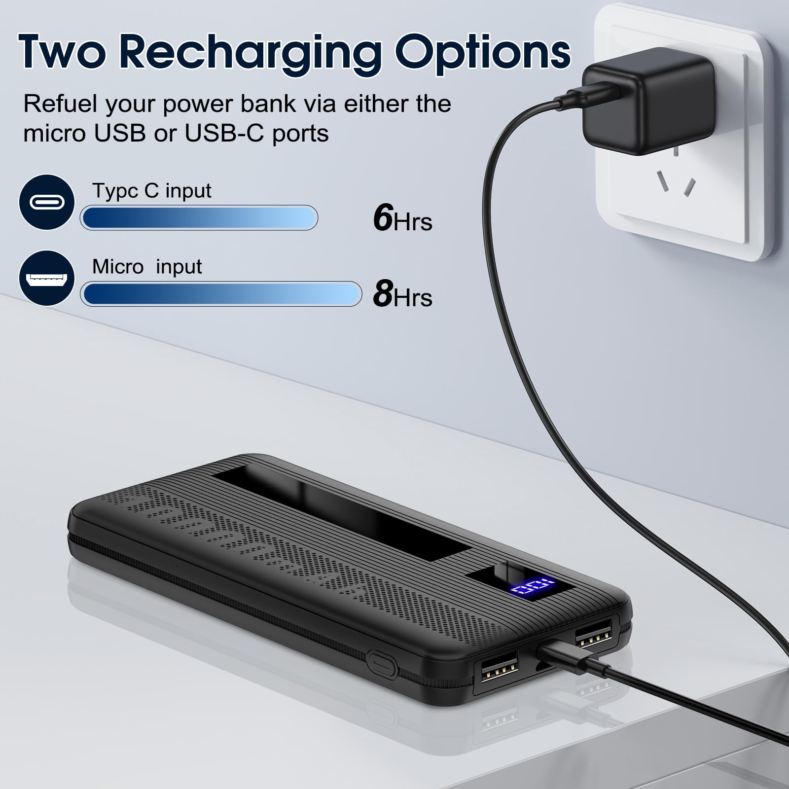 Foto 5 pulgar | Cargador Portátil Dbasne De 10000 Mah Power Bank De Carga Rápida - Venta Internacional.