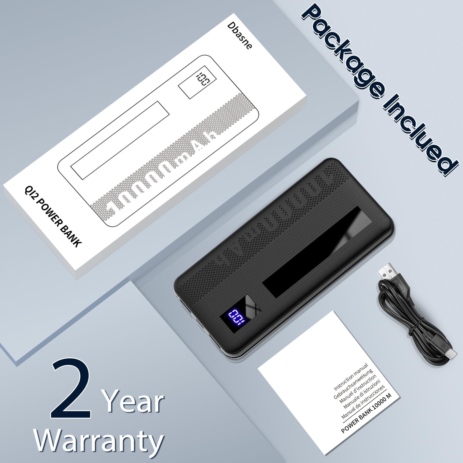 Foto 7 | Cargador Portátil Dbasne De 10000 Mah Power Bank De Carga Rápida - Venta Internacional.