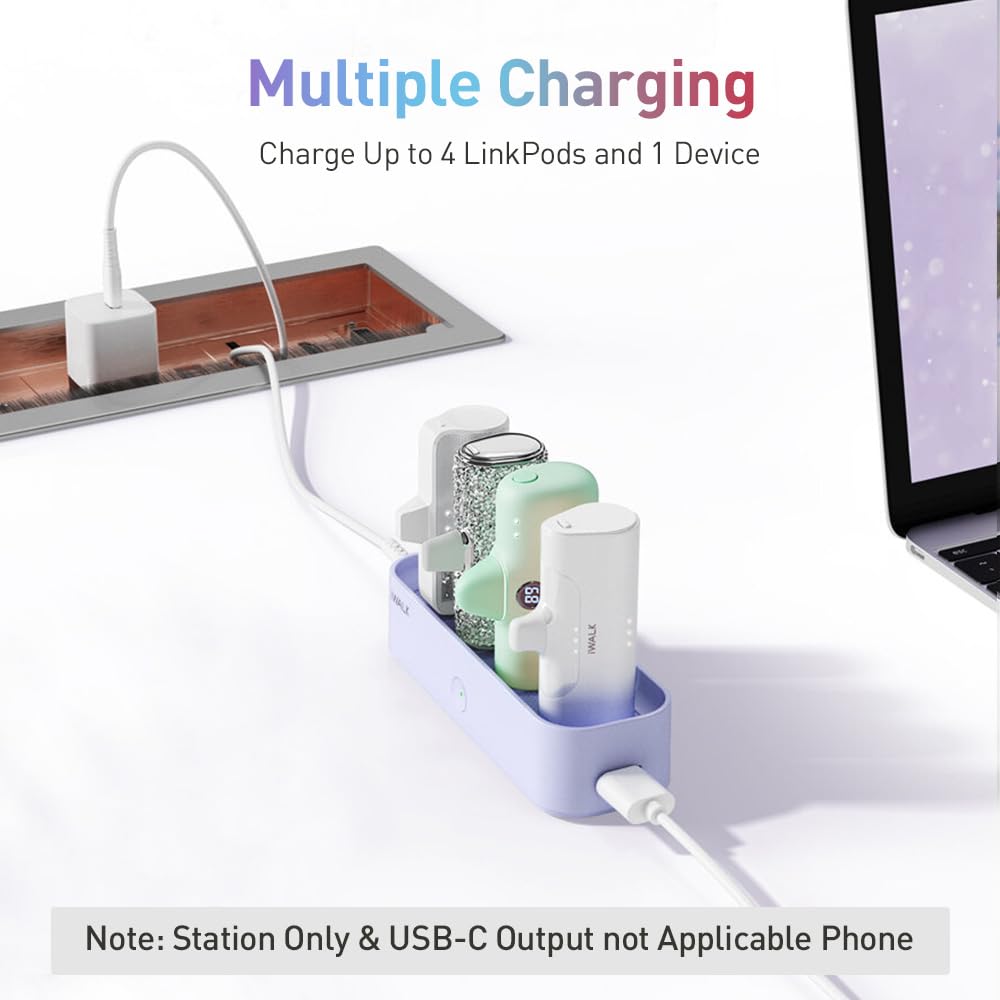 Foto 4 | Estación De Carga Iwalk Linkpod Para Iphone 3350-5000 Mah, Color Morado - Venta Internacional.