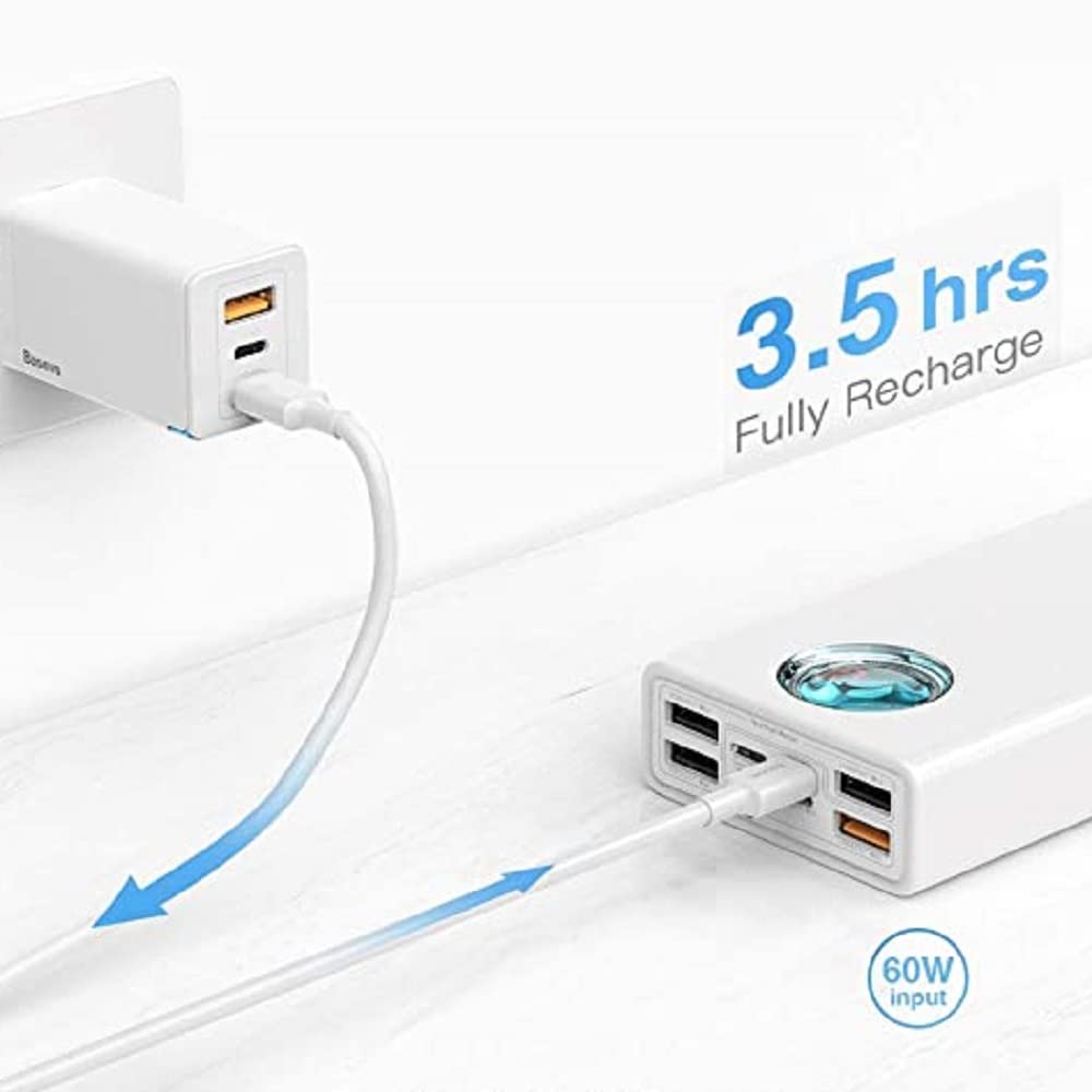 Foto 6 pulgar | Cargador Portátil Power Bank Baseus De 30 000 Mah Y 65 W, Color Blanco - Venta Internacional.