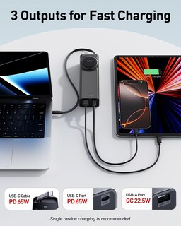 Foto 5 | Power Bank Iwalk Reel De 20000 Mah Y 65 W Con Cable Usb-c Retráctil - Venta Internacional.