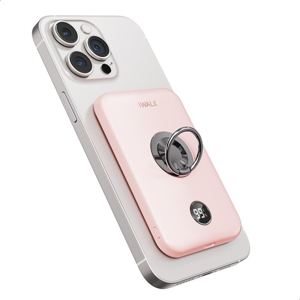 Foto 2 pulgar | Cargador Inalámbrico Power Bank Iwalk Magnetic De 6000 Mah, Color Rosa - Venta Internacional.