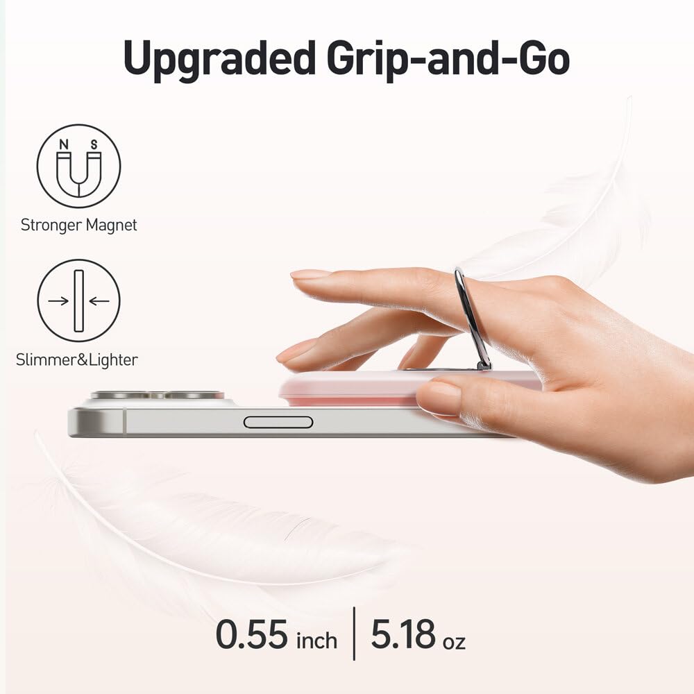 Foto 4 pulgar | Cargador Inalámbrico Power Bank Iwalk Magnetic De 6000 Mah, Color Rosa - Venta Internacional.