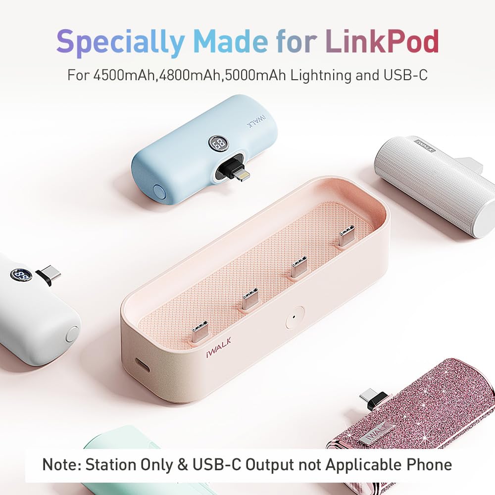 Foto 4 pulgar | Estación De Carga Iwalk Linkpod Station Para Power Bank Pink - Venta Internacional.
