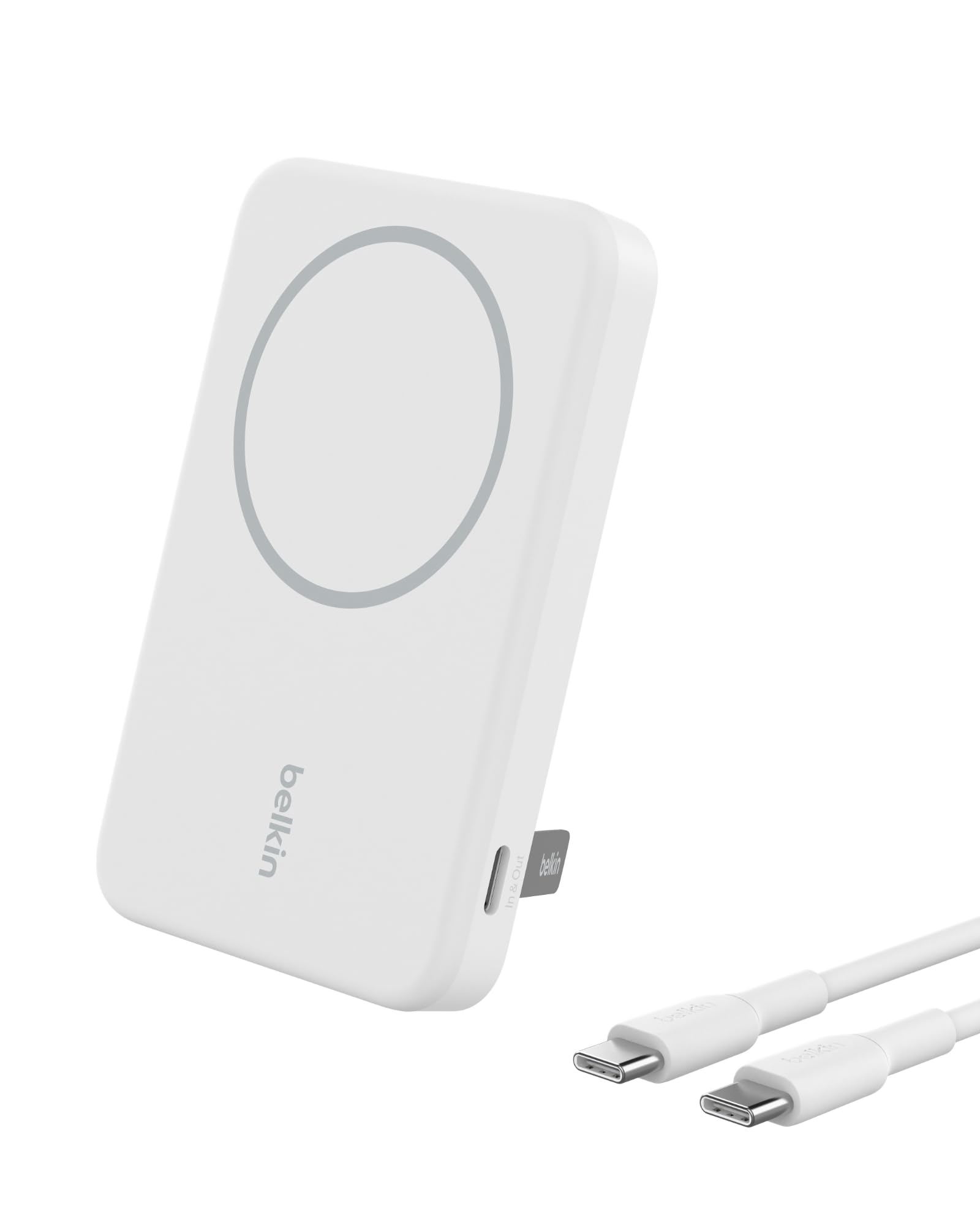 Batería Externa Inalámbrica Belkin Boostcharge Pro De 5000 Mah, Color Blanco - Venta Internacional.