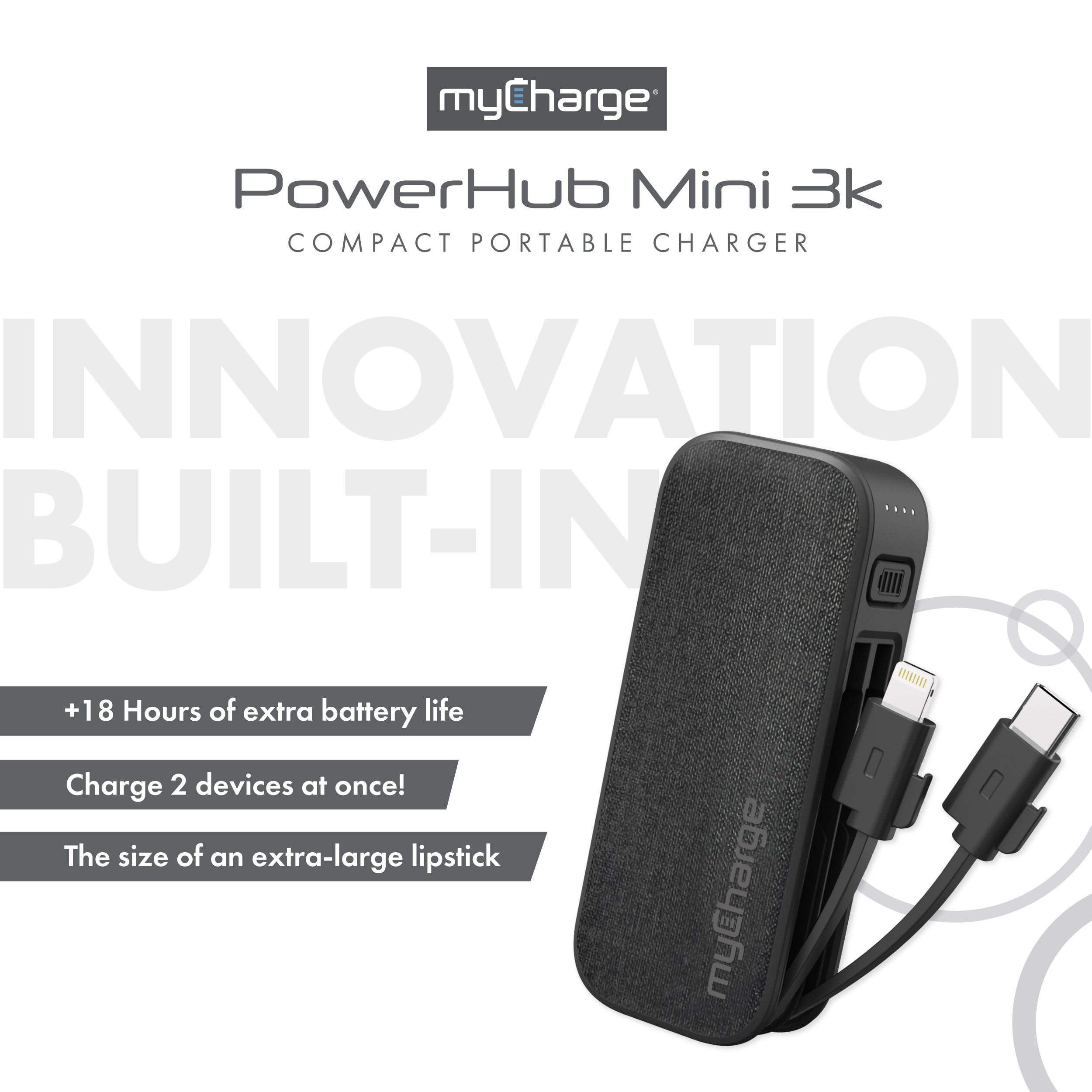 Foto 4 pulgar | Cargador Portátil Mycharge Powerhub Mini 3000 Mah Negro - Venta Internacional.