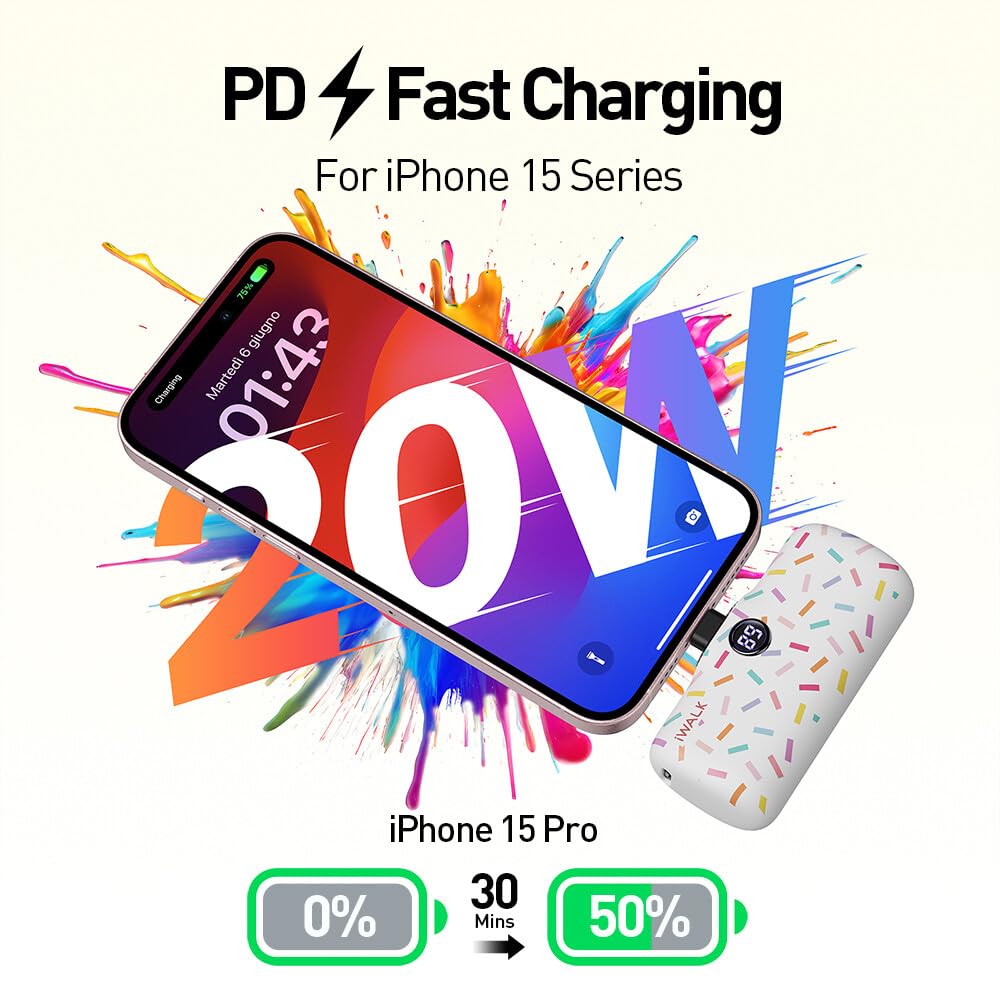 Foto 2 | Cargador Portátil Iwalk Linkpod Pattern 4800 Mah Con Pd De 20 W - Venta Internacional.