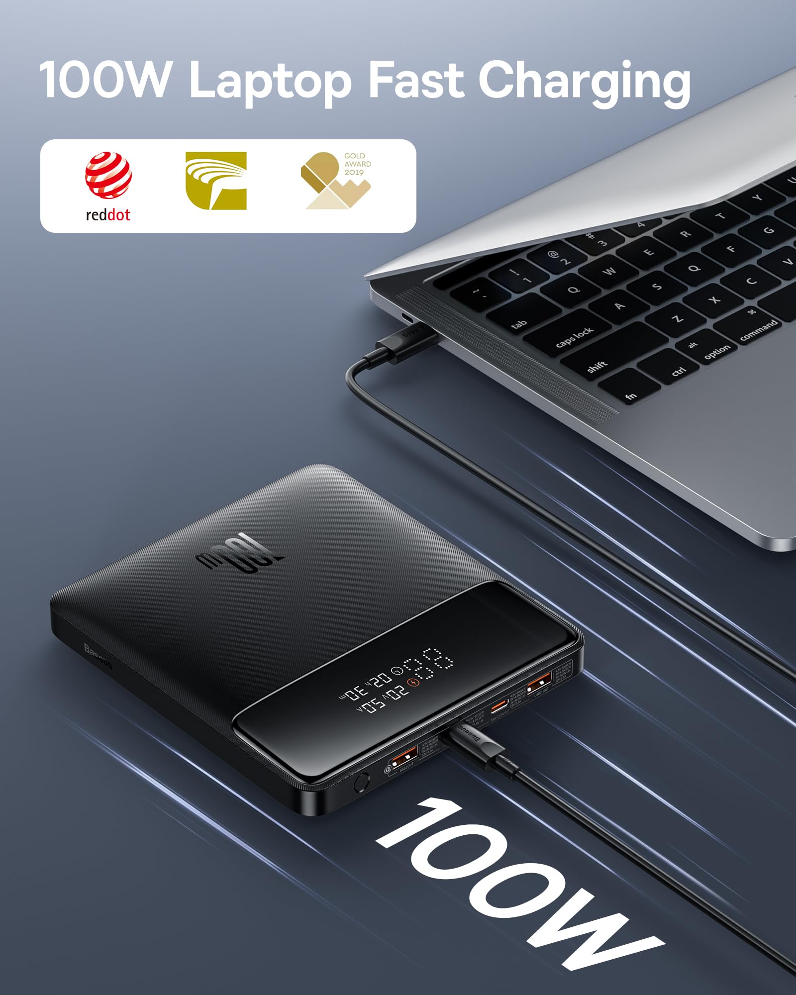 Foto 2 | Banco De Energía Baseus Blade Hd 20000mah 100w Pd Para Portátil - Venta Internacional.