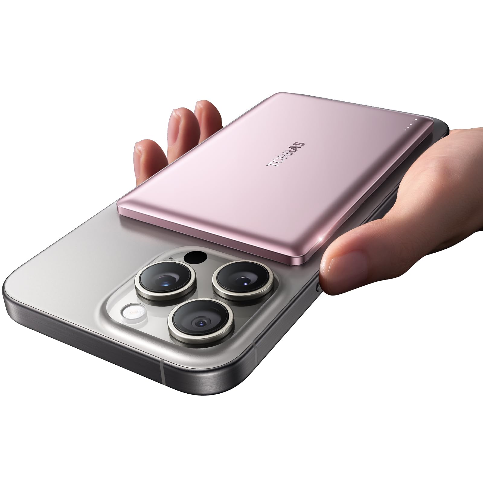 Cargador Inalámbrico Power Bank Torras Minimag De 5000 Mah, Color Rosa - Venta Internacional.